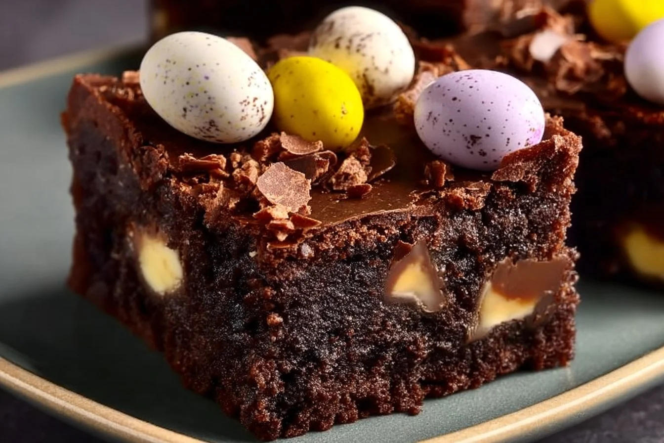 Fudgy Mini Egg Brownies