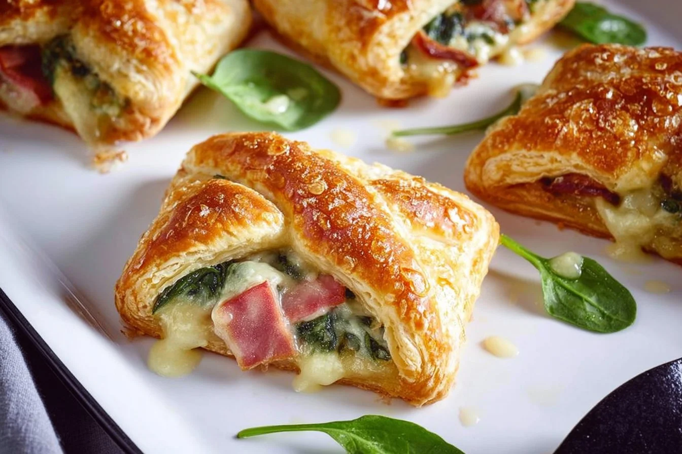 Ham Cheese Spinach Puff Pastry