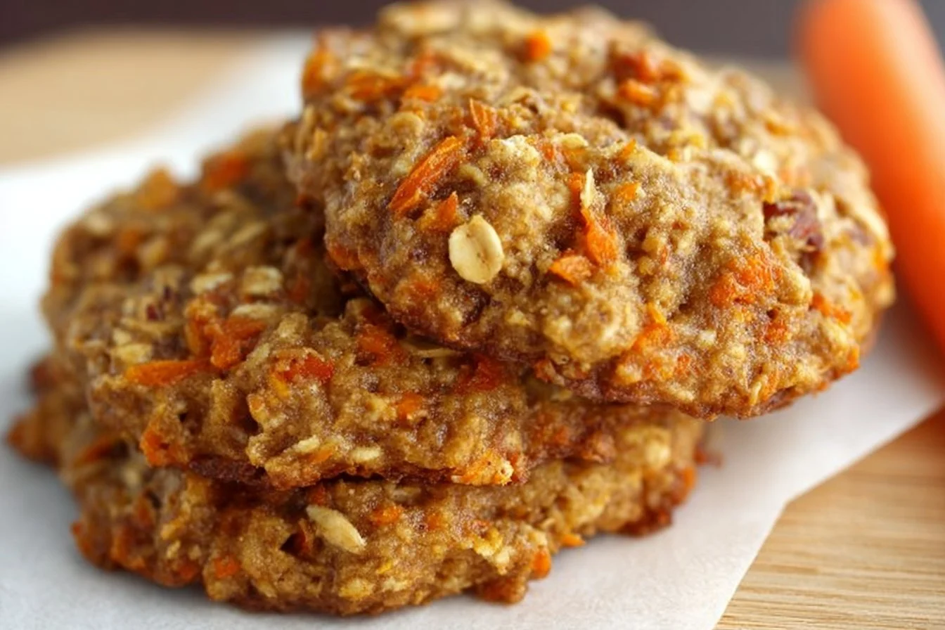 Healthy Carrot Cake Oatmeal Cookies