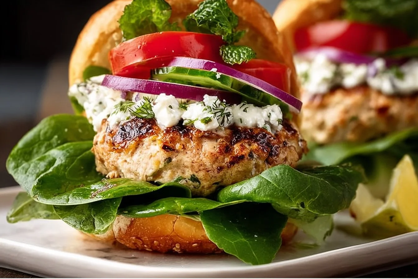Greek Chicken Burgers