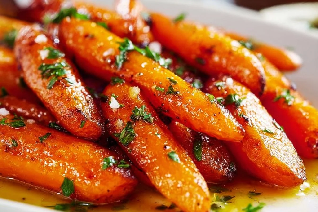 Honey Garlic Butter Roasted Carrots roasted carrots Honey Garlic Butter Roasted Carrots