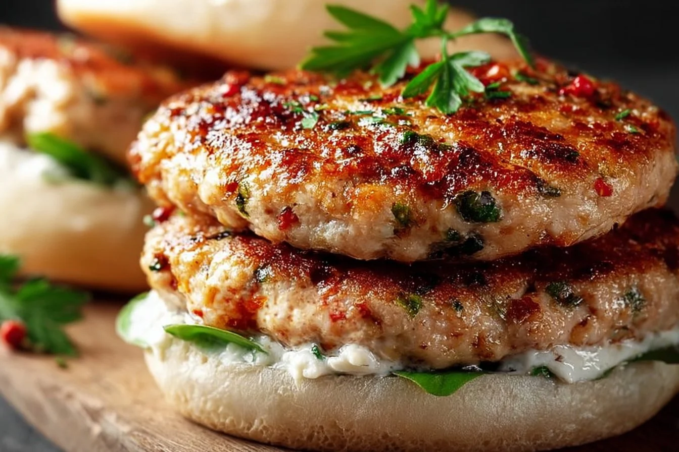 Juicy Greek Chicken Burgers with Tzatziki Bliss