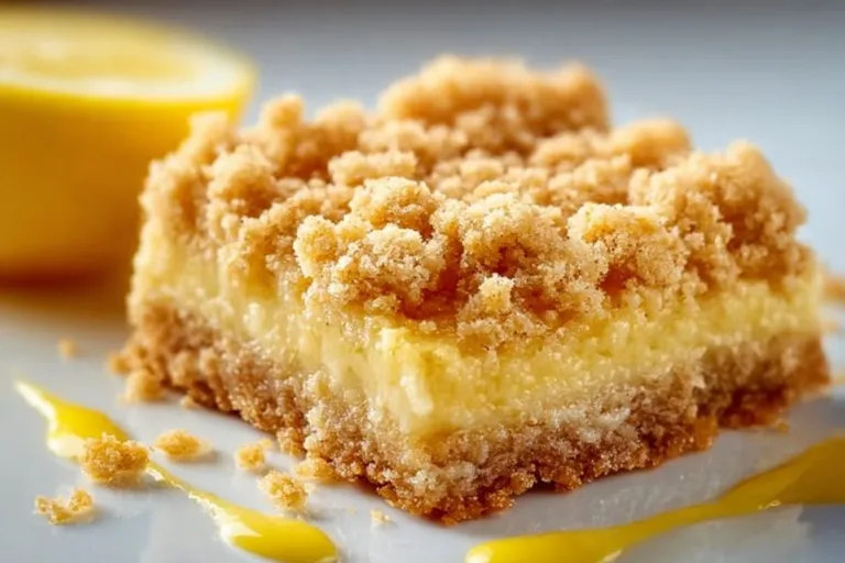 Delicious Lemon Crumb Bars with a tangy lemon filling and crumb topping