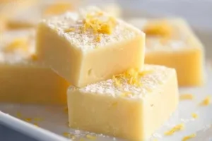 Delicious lemon fudge with a creamy texture and vibrant lemon flavor