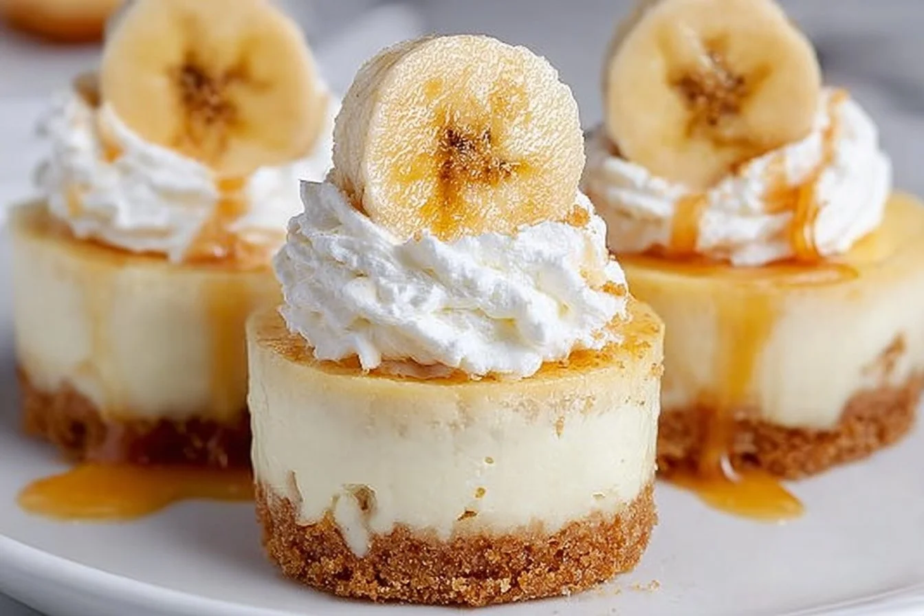 Mini Banana Pudding Cheesecakes