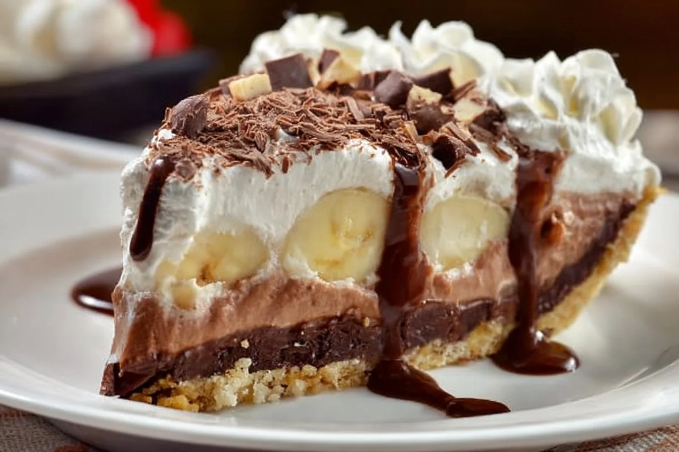 No Bake Chocolate Banana Cream Pie