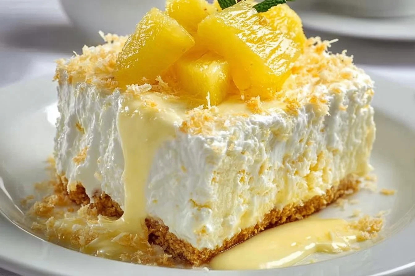 No Bake Pineapple Cream Dessert