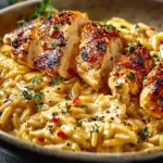 One-Pot Cajun Chicken Alfredo Orzo in 30 Minutes Recipe