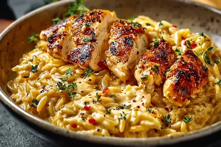 One-Pot Cajun Chicken Alfredo Orzo in 30 Minutes Recipe