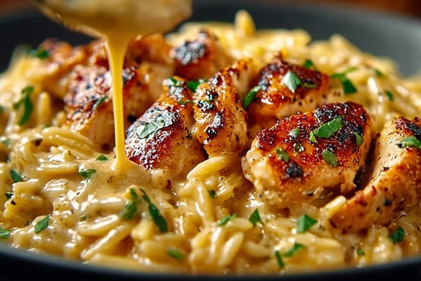 Comforting One-Pot Cajun Chicken Alfredo Orzo in Just 30 Minutes