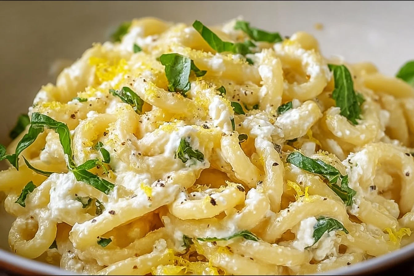 One Pot Pasta with Ricotta and Lemon