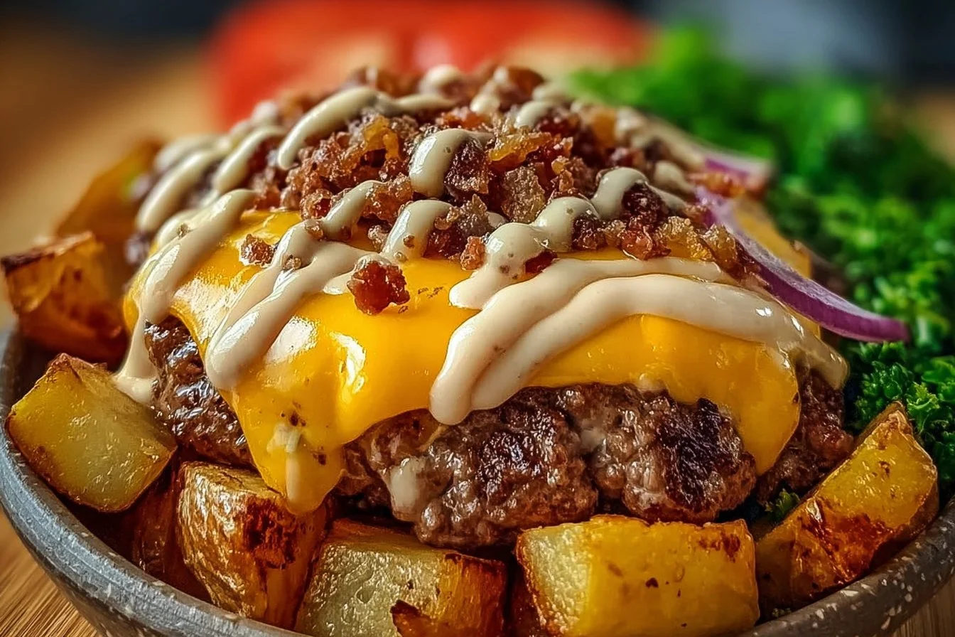 Savory Smash Burger Bowl: Indulge Guilt-Free Cravings