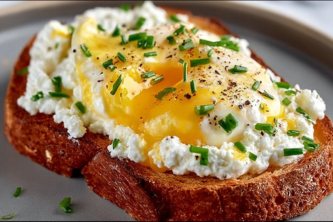 Simple Egg and Ricotta Toast