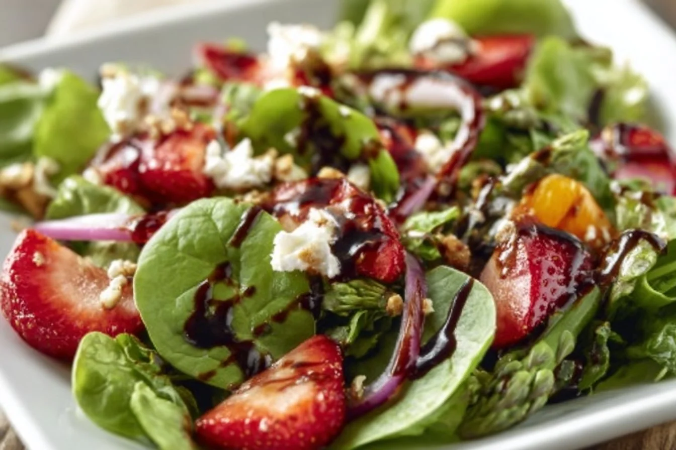 Spring Mix Salad with Balsamic Honey Dressing