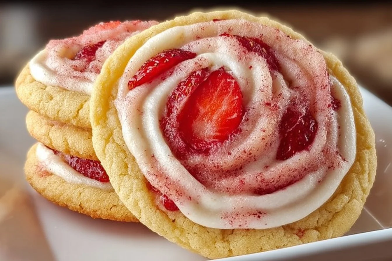Strawberry Banana Pudding Cookies