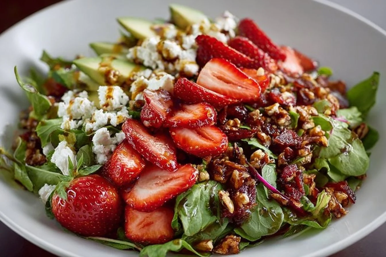 Strawberry Crunch Salad with Champagne Vinaigrette