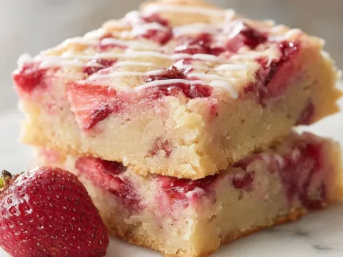 Strawberry Lemon Blondies