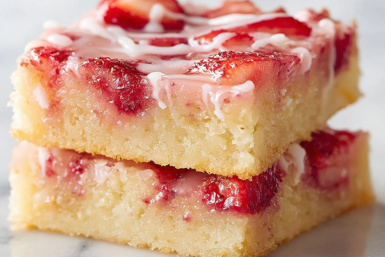 Strawberry Lemon Blondies