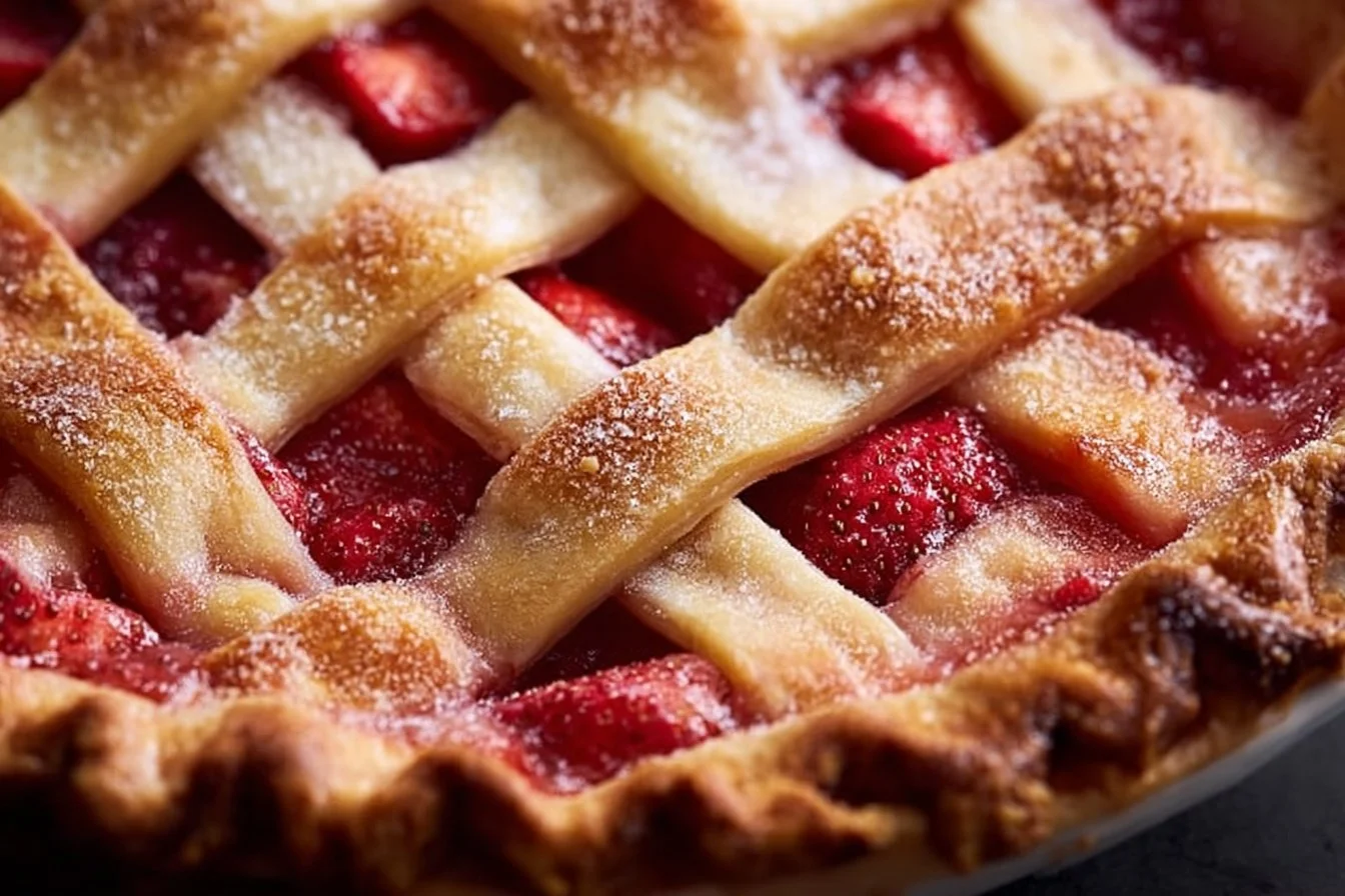Strawberry Rhubarb Lattice Pie