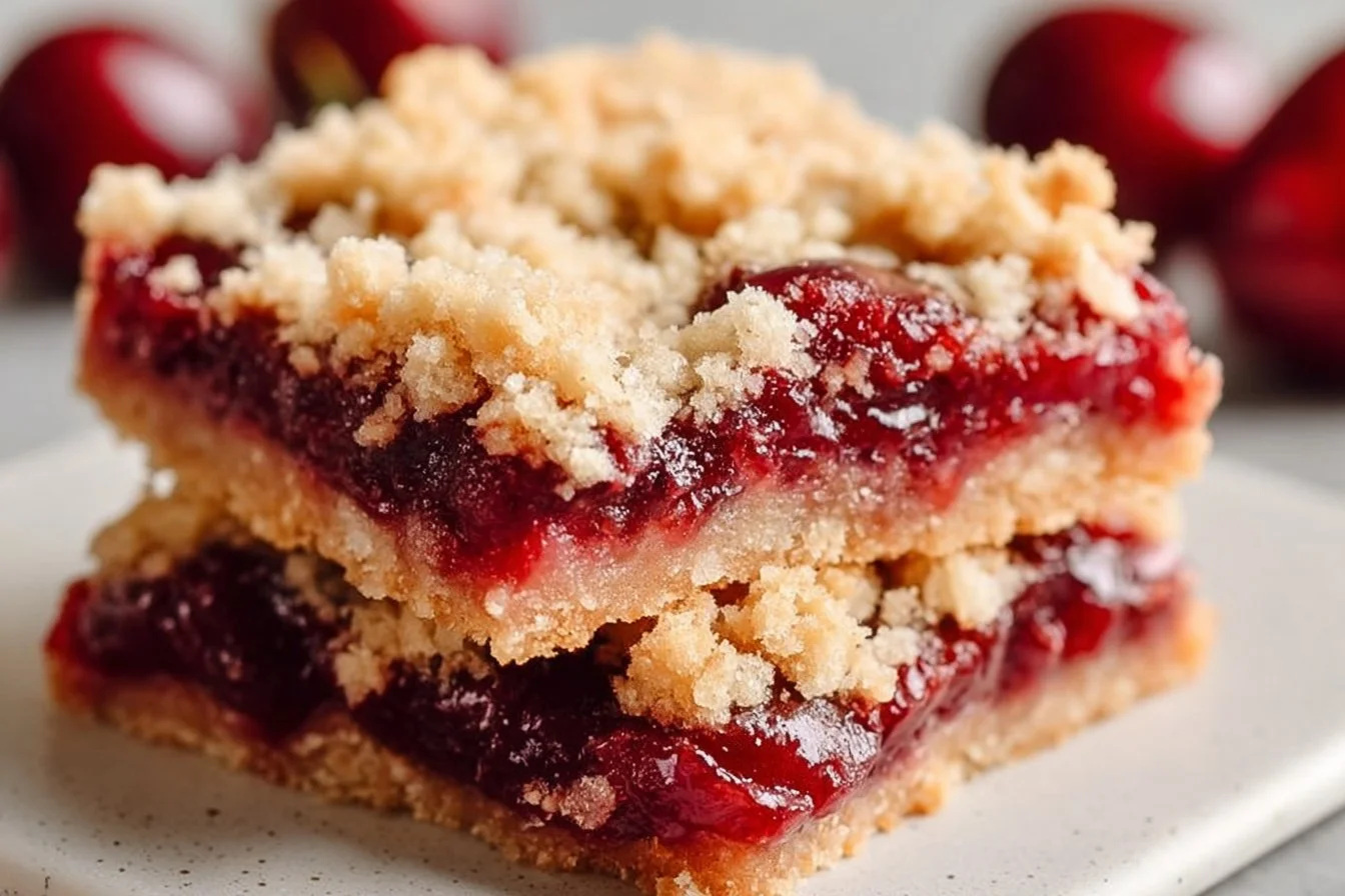 Easy & Tasty Cherry Crumble Bars
