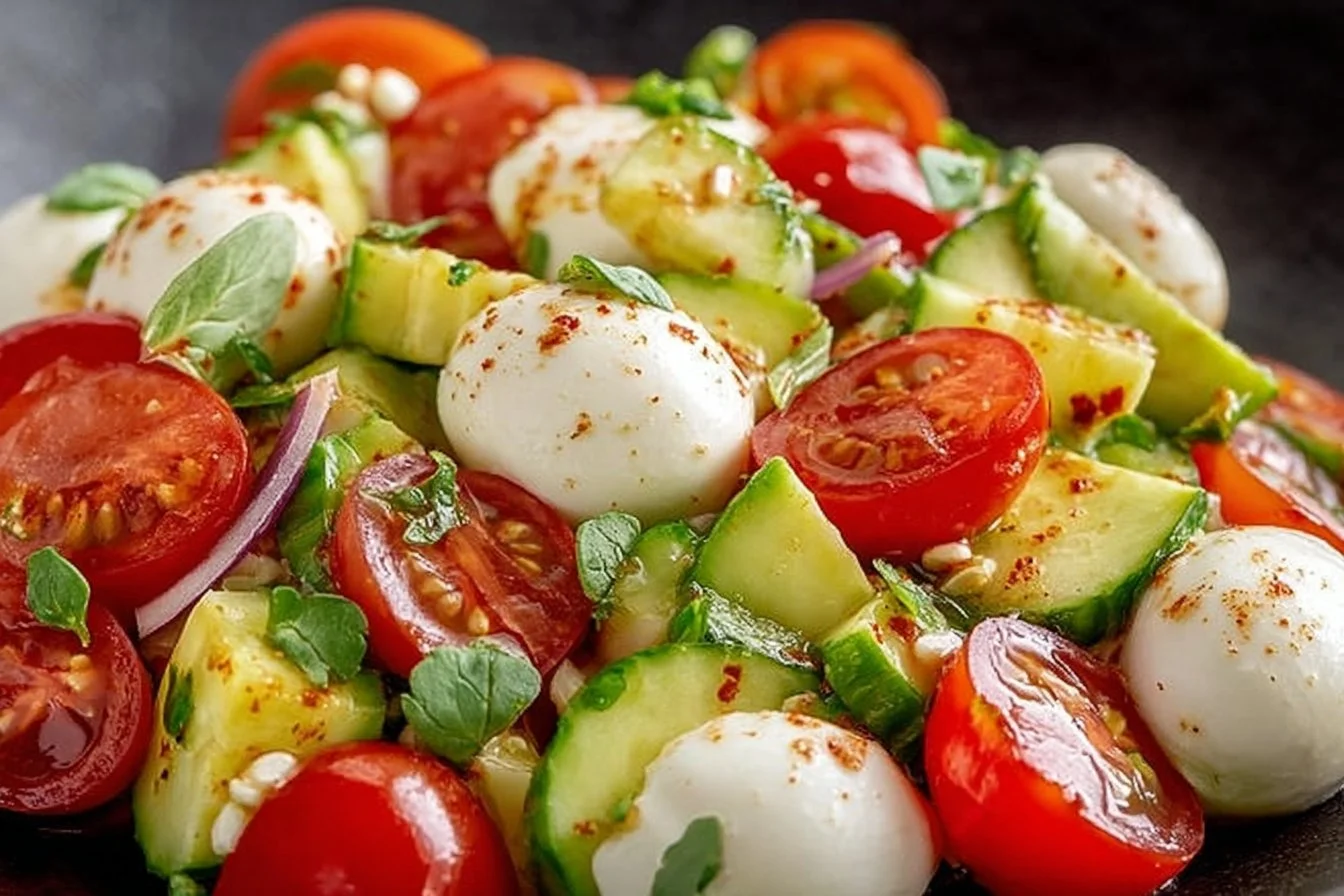 Tasty Cucumber Mozzarella Salad