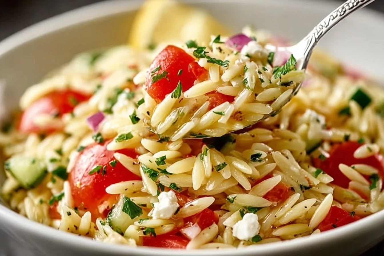 Zesty Lemon Orzo Pasta Salad
