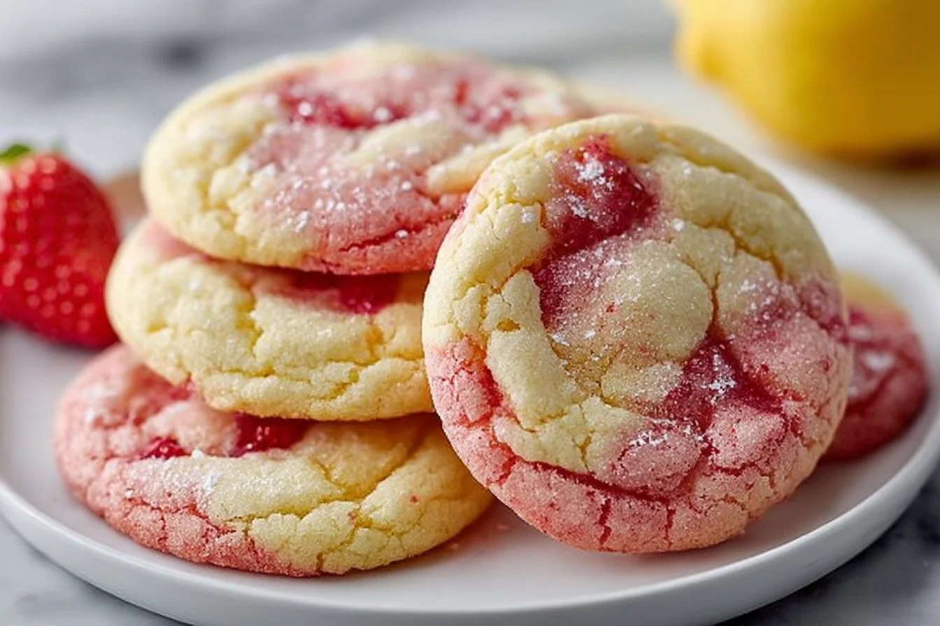 Zesty Strawberry Lemonade Cookies